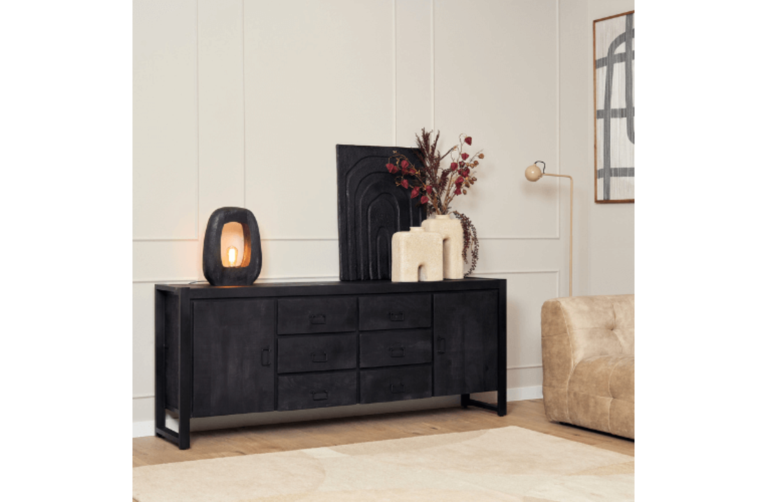 Dressoir Britt Black | 200 cm