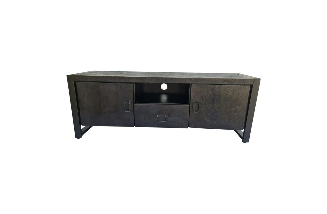 Tv meubel Britt Black 150 cm | Twee deuren en een lade