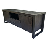 Tv meubel Britt Black 150 cm | Twee deuren en een lade
