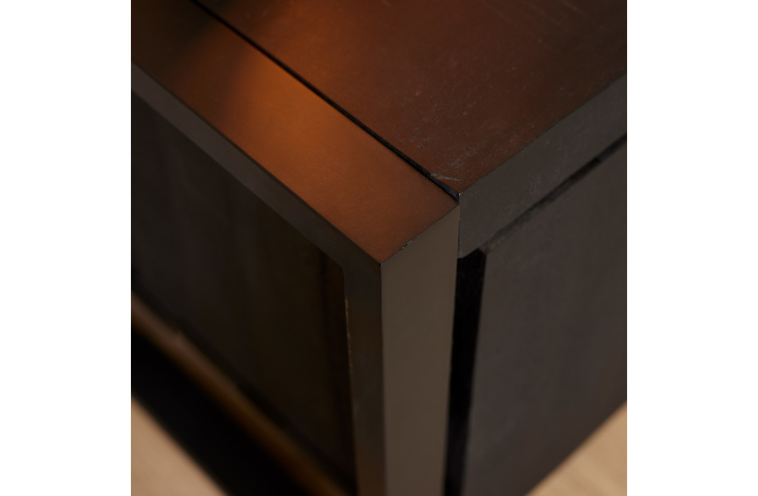 Tv meubel Britt Black 200 cm | Twee deuren en twee lades
