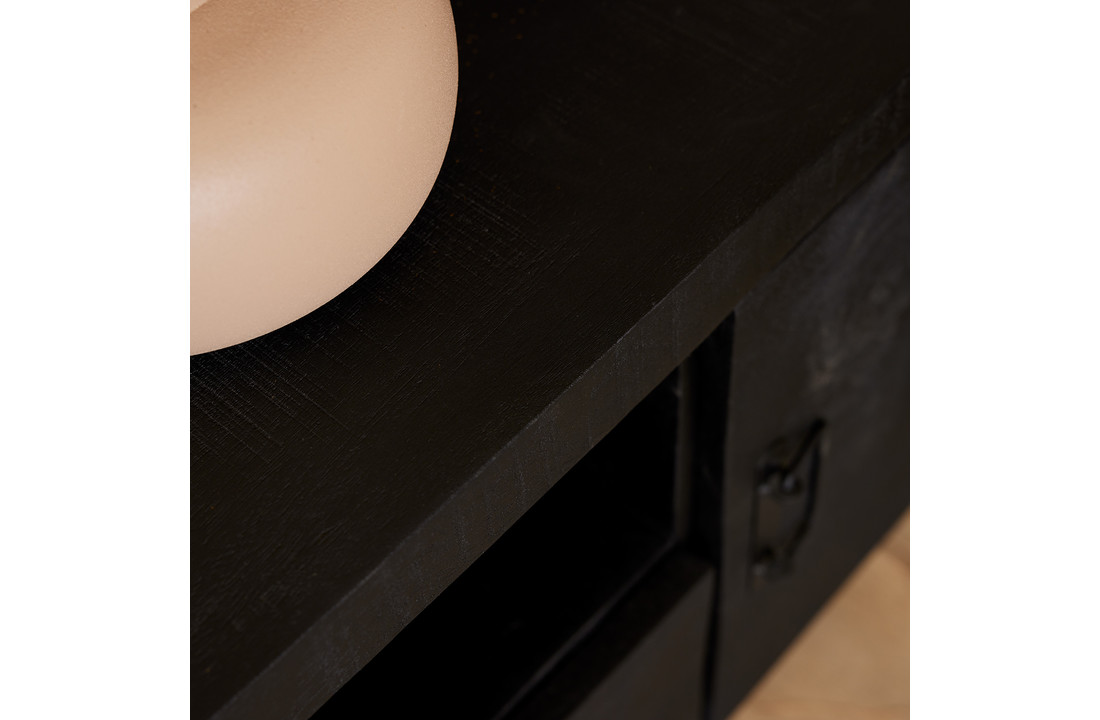 Tv meubel Britt Black 200 cm | Twee deuren en twee lades