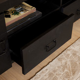 Tv meubel Britt Black 200 cm | Twee deuren en twee lades