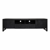 Tv meubel Britt Black 200 cm | Twee deuren en twee lades