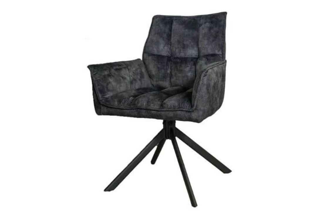 Eetkamerstoel Dani | Velvet Antraciet