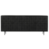 Dressoir Brandy Black | 220 cm | 4 deuren