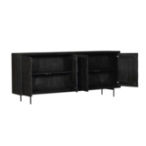 Dressoir Brandy Black | 220 cm | 4 deuren