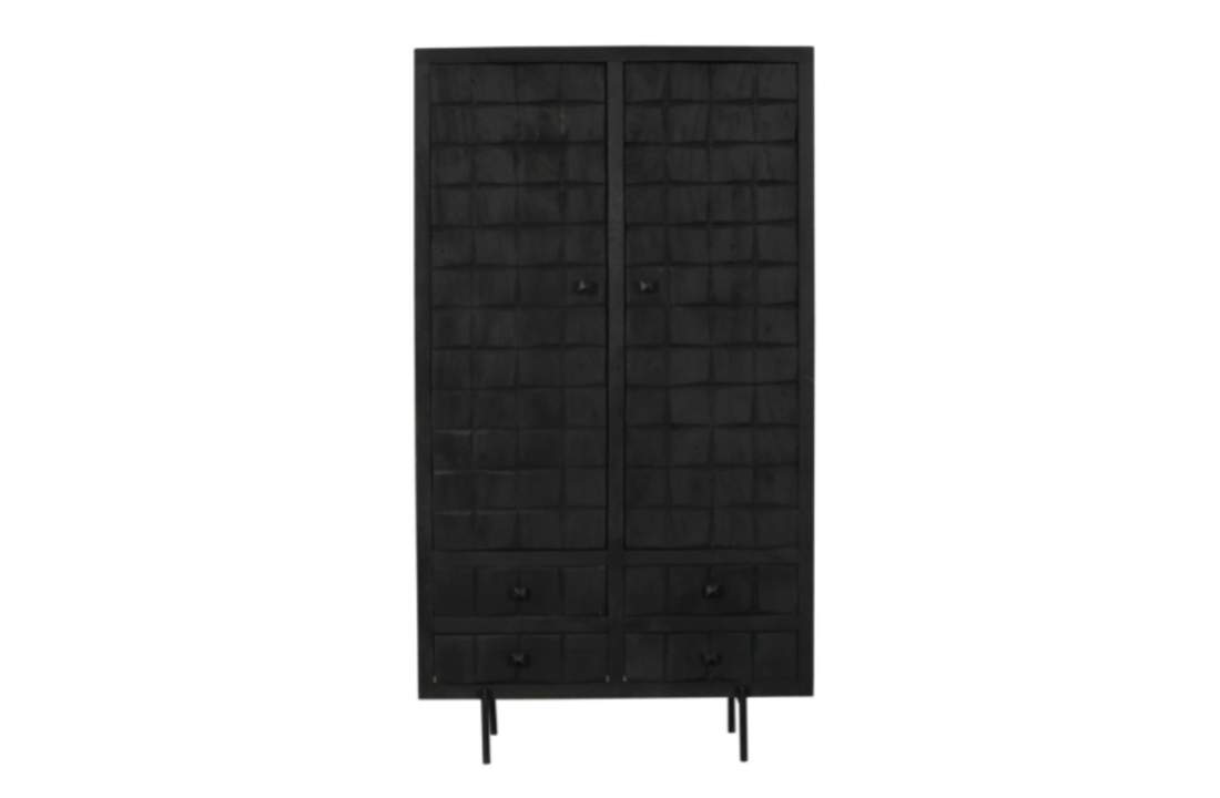 Kabinet Brandy Black | 2 deuren 4 lades