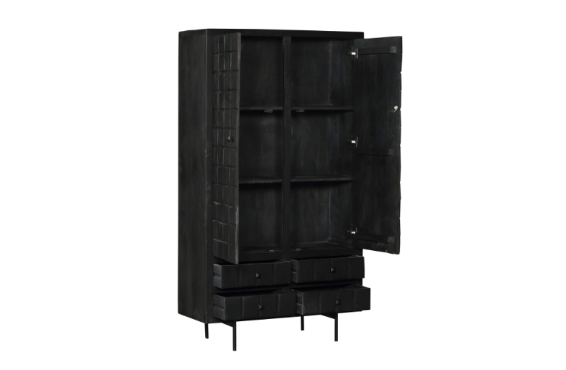 Kabinet Brandy Black | 2 deuren 4 lades