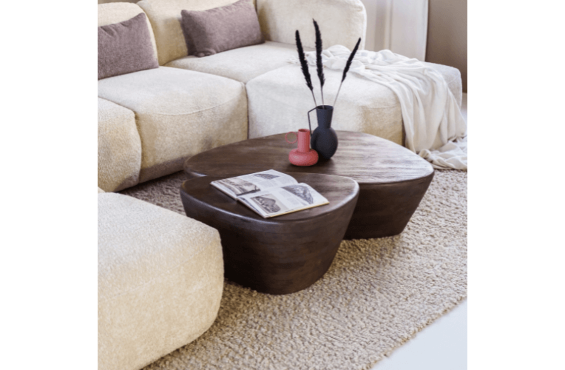 Salontafel Mila 107x78x30 - bruin