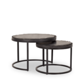 Salontafel set Ora | Zwart kadappa stone 60-45 cm