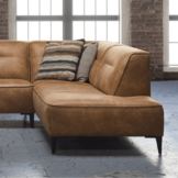 Hoekbank Dakota | Cognac bruin