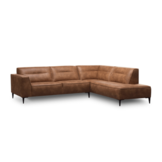 Hoekbank Dakota | Cognac bruin
