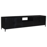 Zwart tv-meubel Kala | 220 cm