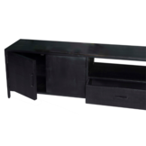 Zwart tv-meubel Kala | 220 cm