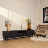 TV meubel Brandy Black | 220 cm