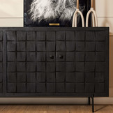 Dressoir Brandy Black | 220 cm | 4 deuren