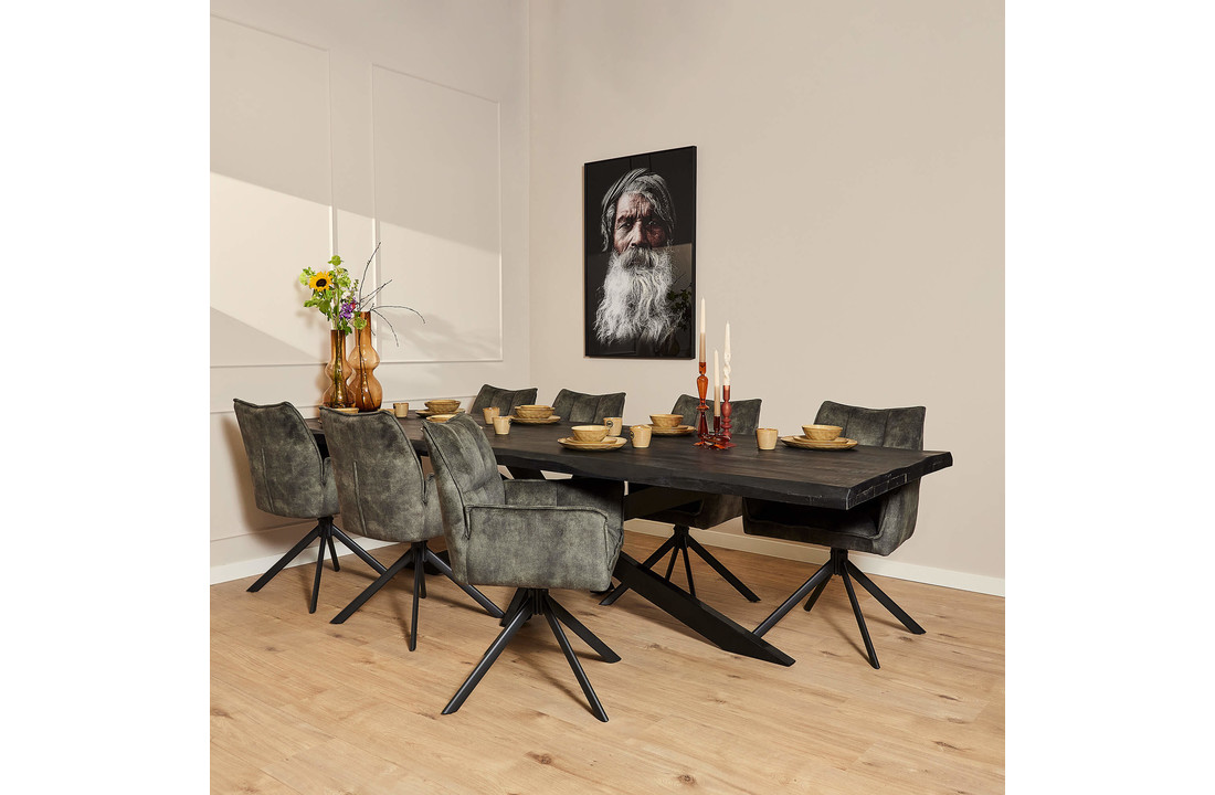 Boomstamtafel Boston Black | 300 cm