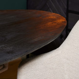 Ovale eettafel zwart 210 cm | New York | Mangohout