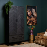 Kabinet New York 90 cm | Zwart