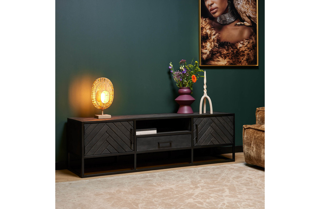 Tv meubel New York 165 cm | Zwart