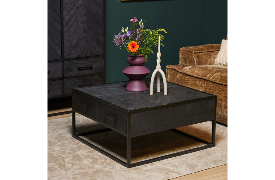 Salontafel New York 80 cm | Zwart