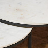 Salontafel Nova | Set van 2 | 90 cm | Wit marmer