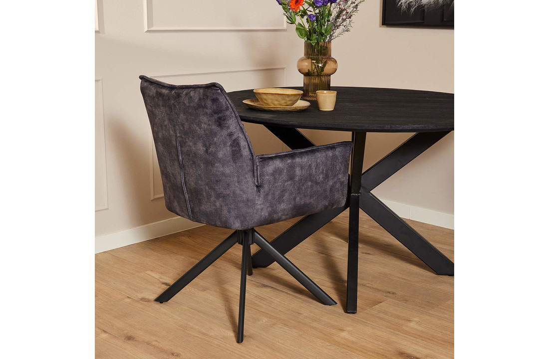 Eetkamerstoel Dani | Velvet Antraciet