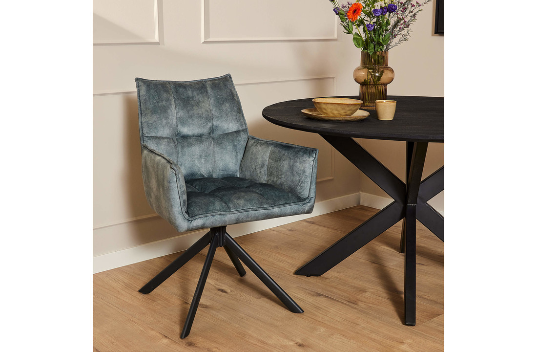 Eetkamerstoel Dani | Velvet Licht blauw