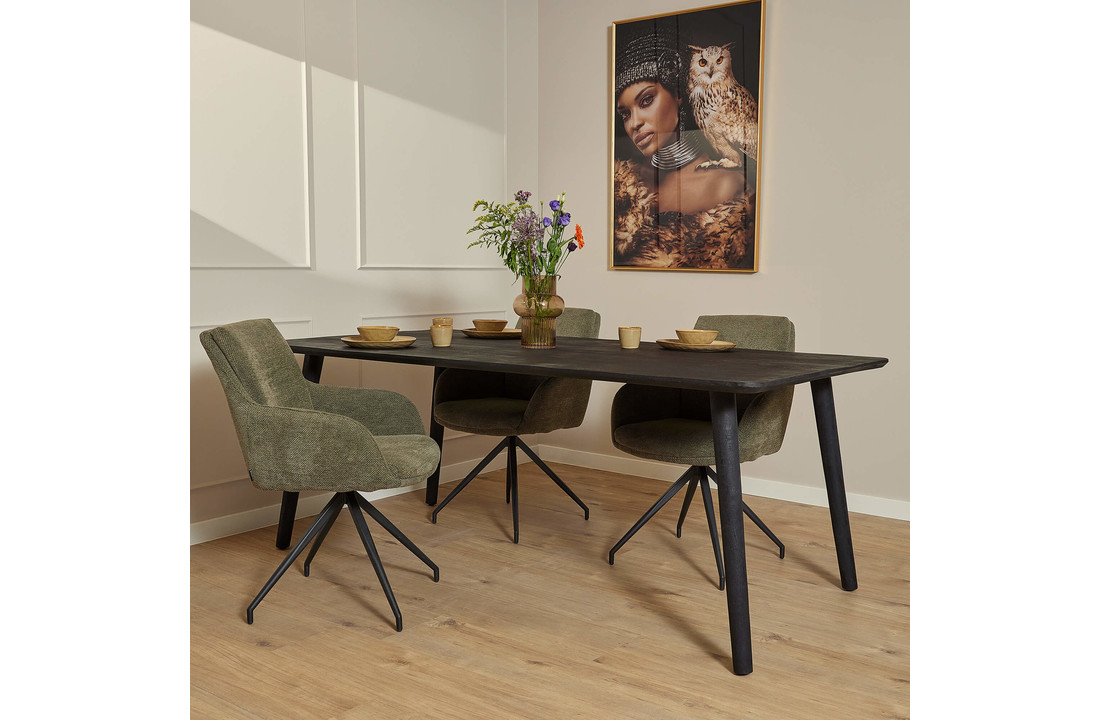 Eettafel Omaha Black | 200 cm