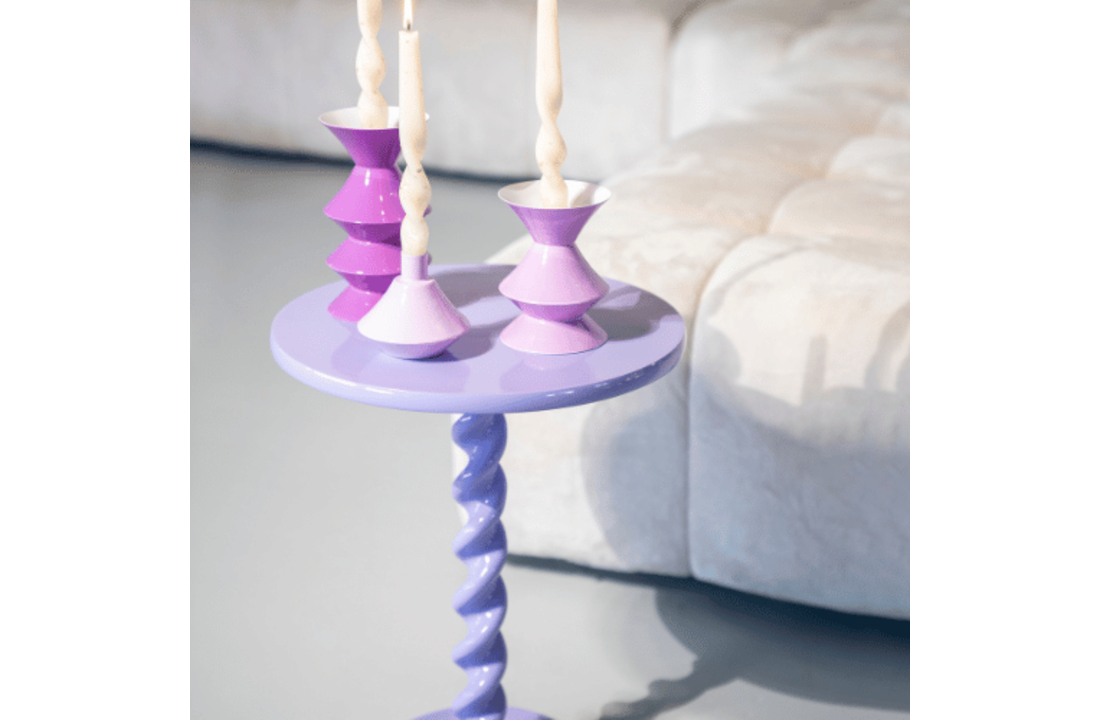 Kandelaar Yack - lilac (set van 3)