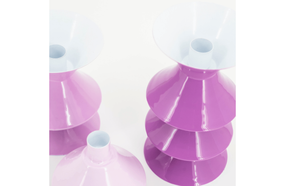 Kandelaar Yack - lilac (set van 3)