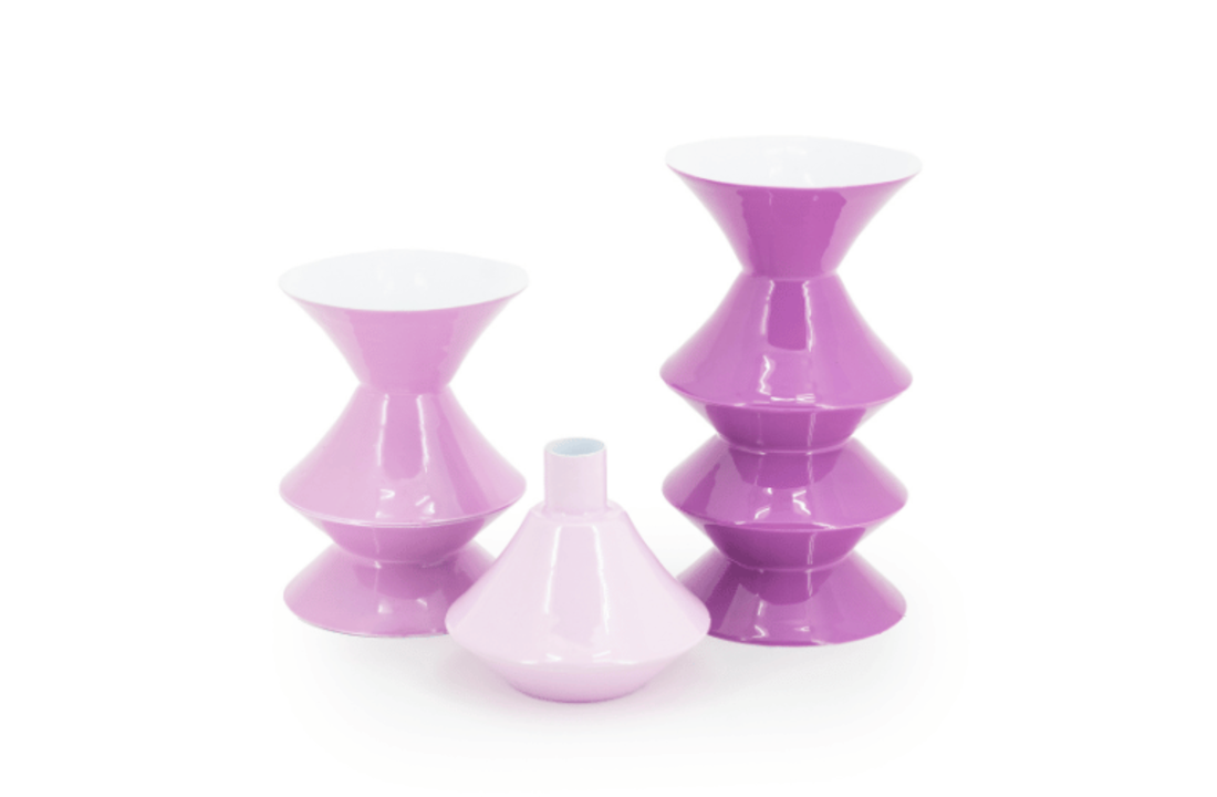 Kandelaar Yack - lilac (set van 3)
