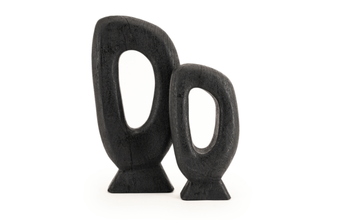 Houten beeld Core large - black