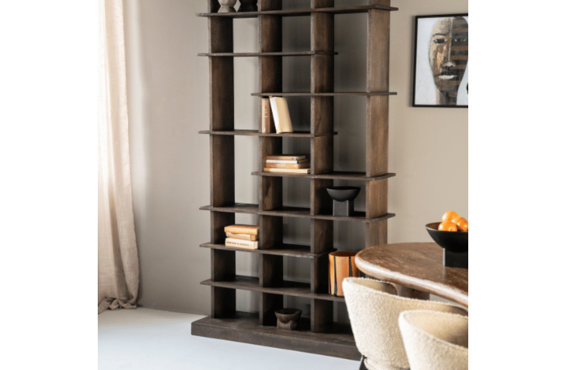 Boekenkast Oliver 120x40x220 - bruin