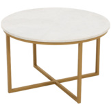 Salontafel Ryan | Wit marmer 70 cm