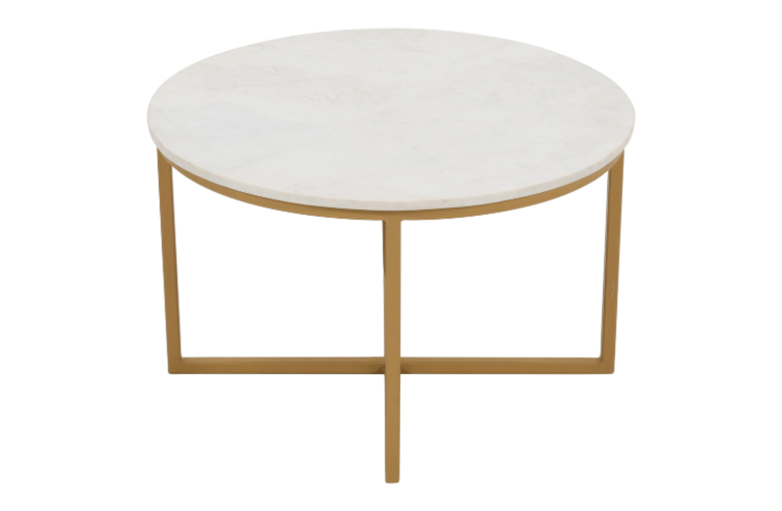 Salontafel Ryan | Wit marmer 70 cm