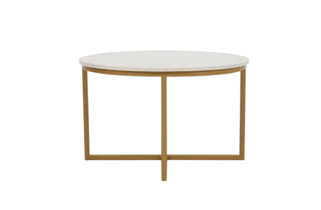 Salontafel Ryan | Wit marmer 70 cm