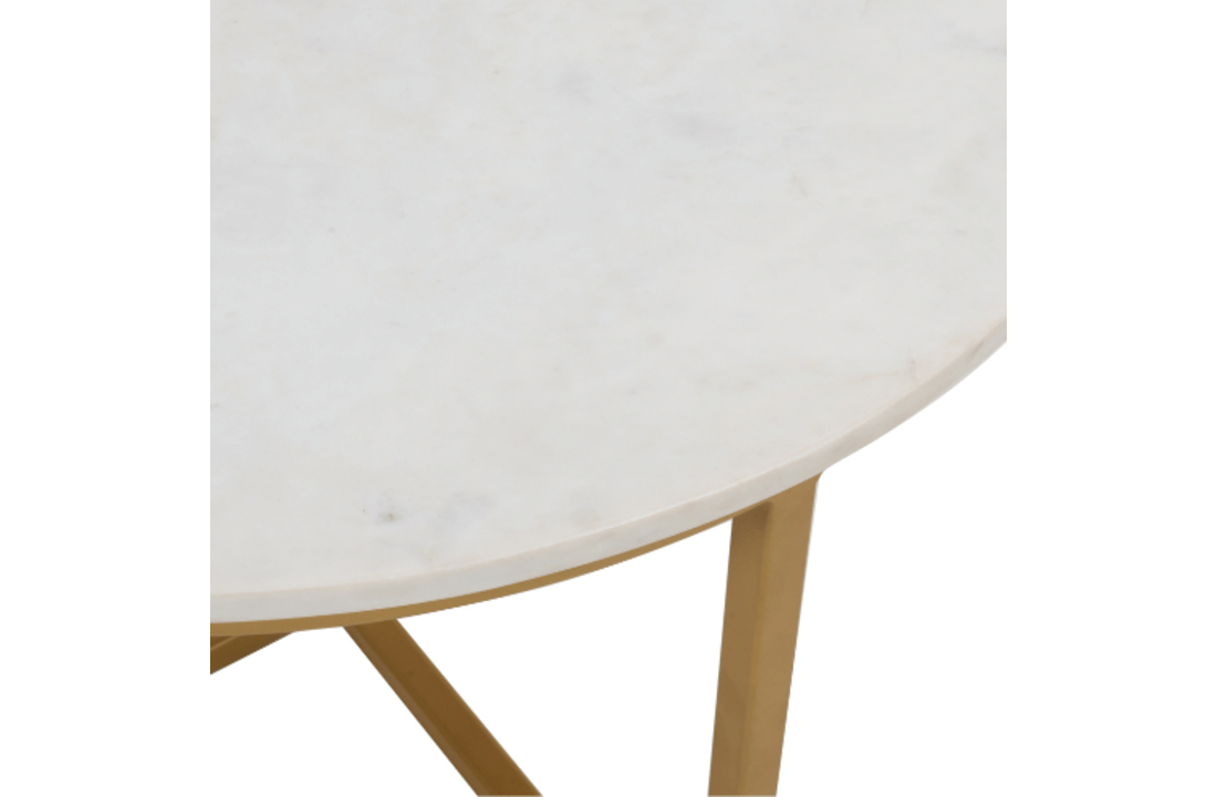 Salontafel Ryan | Wit marmer 70 cm