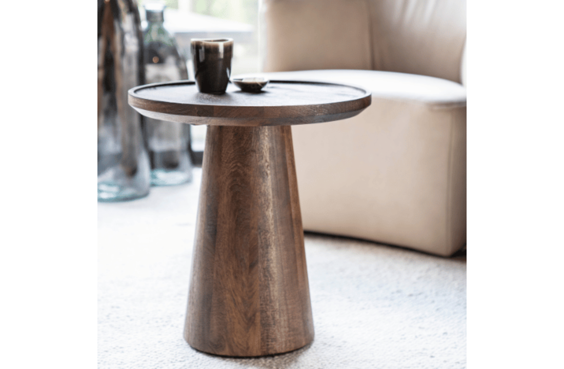 Bijzettafel Ron 46x49 - bruin