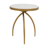 Bijzettafel Kay | Wit marmer 40 cm