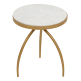 Bijzettafel Kay | Wit marmer 40 cm