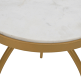 Bijzettafel Kay | Wit marmer 40 cm
