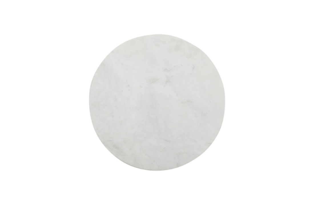 Bijzettafel Kay | Wit marmer 40 cm