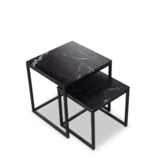 Salontafel set Daan | Zwart marmer 50-40 cm