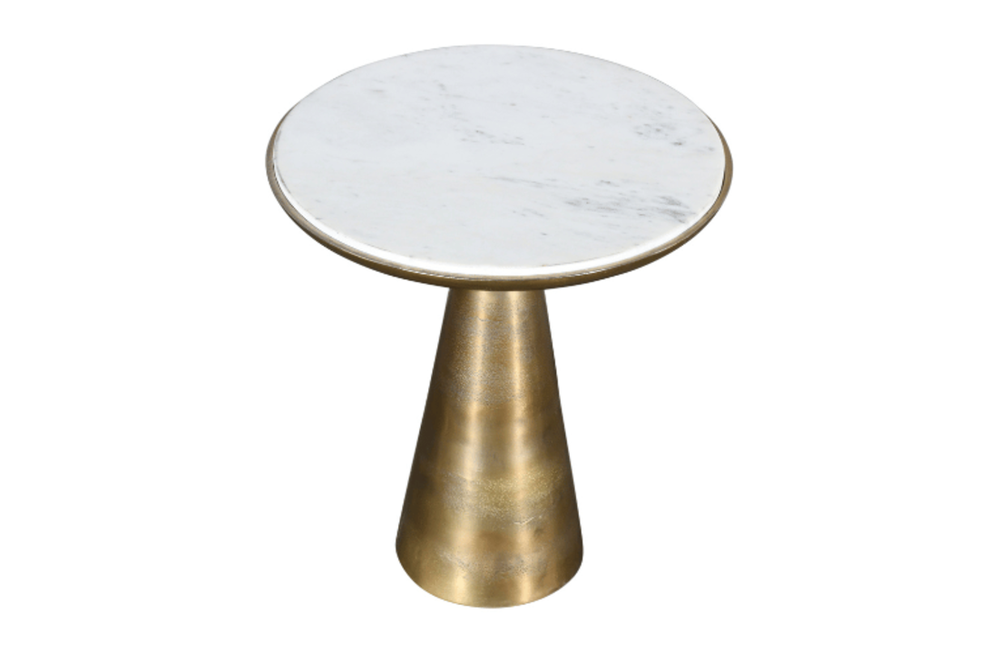 Bijzettafel Essy Large | Wit marmer 45 cm