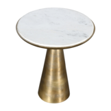 Bijzettafel Essy Large | Wit marmer 45 cm