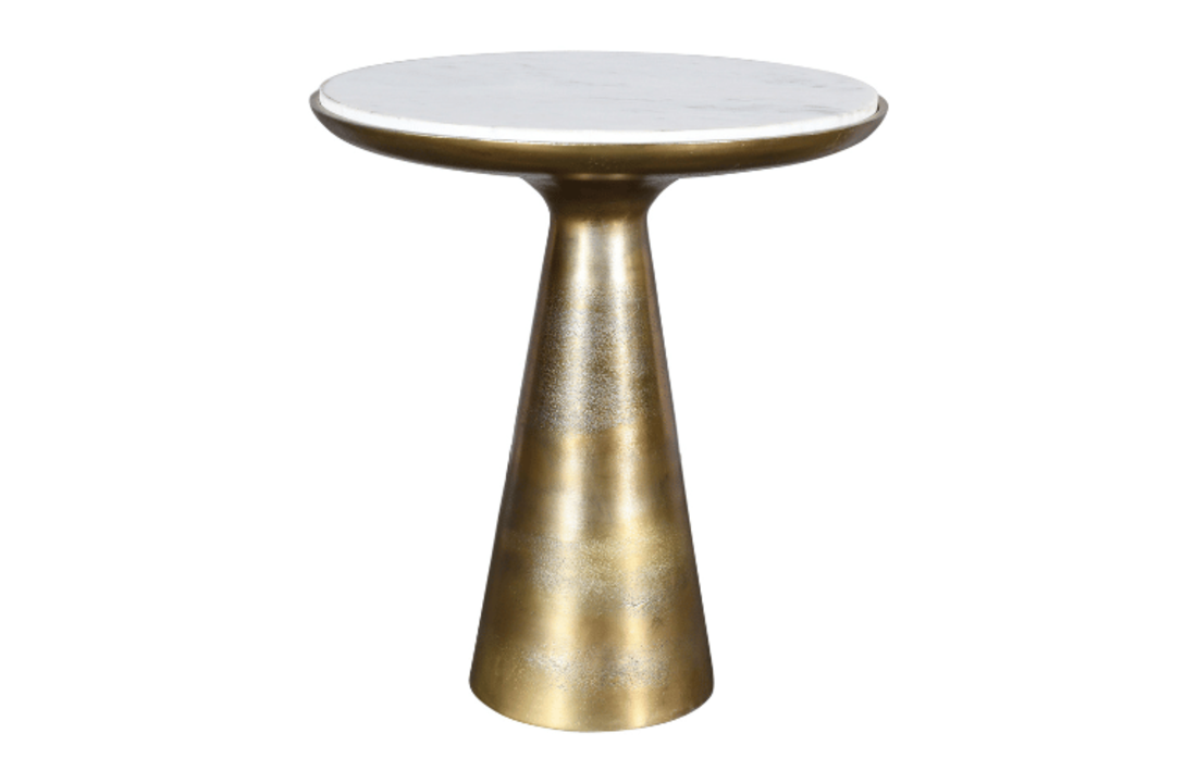 Bijzettafel Essy Large | Wit marmer 45 cm