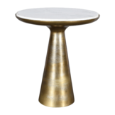 Bijzettafel Essy Large | Wit marmer 45 cm