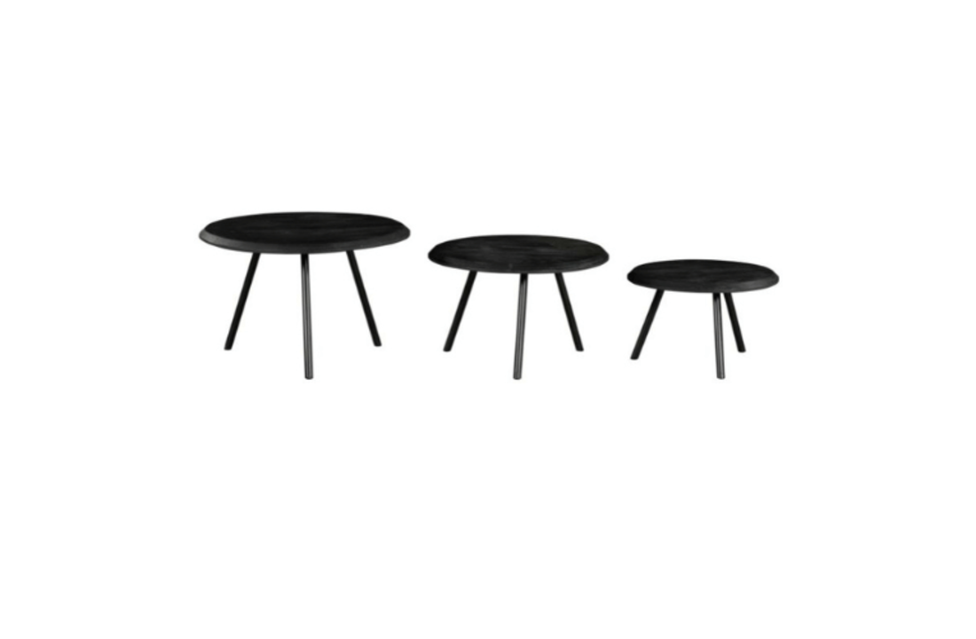 Salontafel Ohio Black | set van 3