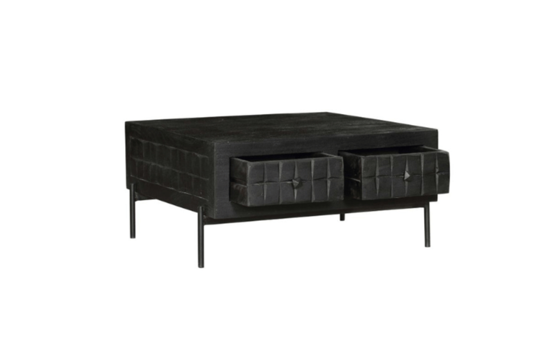 Salontafel Brandy Black | 80×80 cm